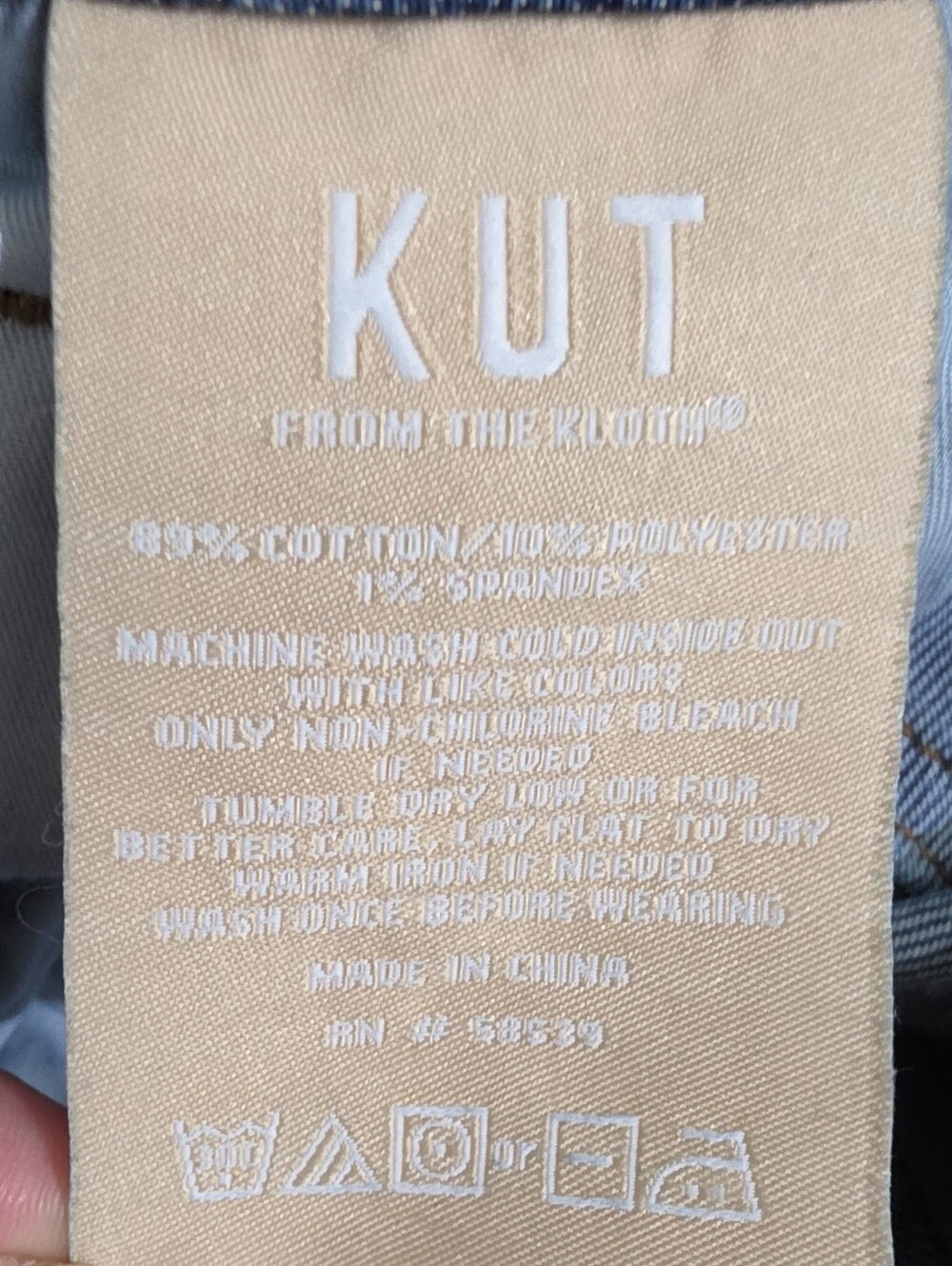 KUT From The Kloth Charlotte Jeans 8 Petite Wide Leg Cuffed Crop High Rise Denim - Picture 7 of 12